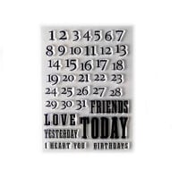 Elizabeth Craft Designs - Cozy Days Collection - Clear Photopolymer Stamps - Calendar Numbers