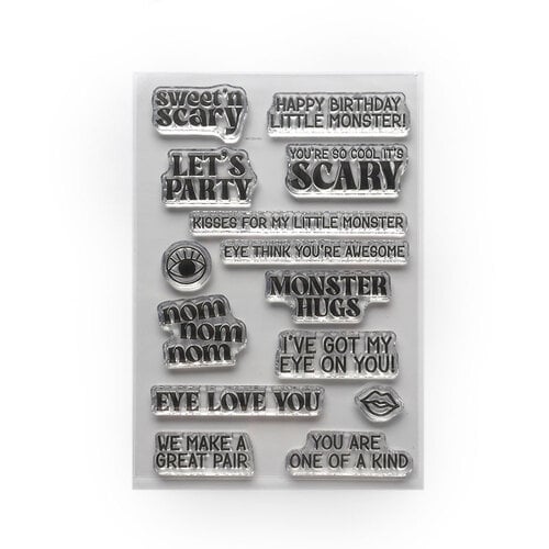 Elizabeth Craft Designs - Monster Party Collection - Clear Photopolymer Stamps - Monster Hugs