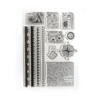 image of Elizabeth Craft Designs - This Lovely Life Collection - Clear Photopolymer Stamps - Travel and Postage