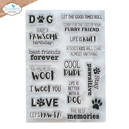Elizabeth Craft Designs - Dog Days Collection - Clear Photopolymer Stamps - Dog Days Sentiments Elizabeth Craft Designs - Dog Days Collection - Clear Photopolymer Stamps - Dog Days Sentiments
