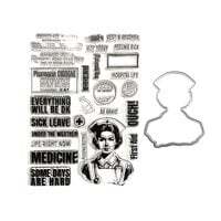 image of Elizabeth Craft Designs - Die and Clear Photopolymer Stamp Set - Florence