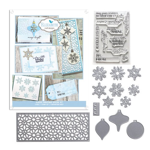 Elizabeth Craft Designs - Dies and Clear Photopolymer Stamp Set - Classic Christmas Kit