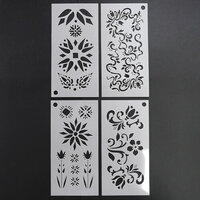 Elizabeth Craft Designs - Florals n' Fabrick Collection - Stencils - Floral
