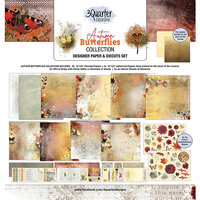 3Quarter Designs - Autumn Butterfly Collection - 12 x 12 Paper Pack