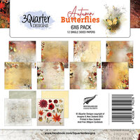 3Quarter Designs - Autumn Butterfly Collection - 6 x 6 Paper Pack