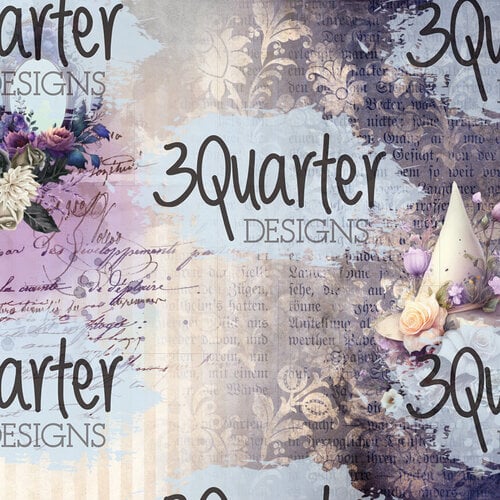 Magical Flowers Digital Paper set