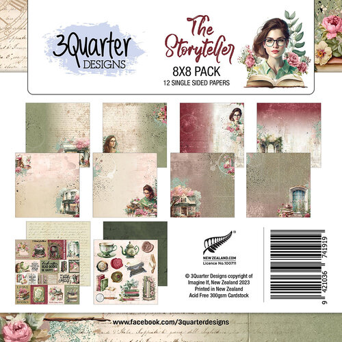 3Quarter Designs - The Storyteller Collection - 8 x 8 Paper Pack