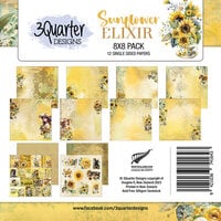 3Quarter Designs - Sunflower Elixir Collection - 8 x 8 Paper Pack