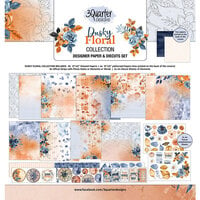 3Quarter Designs - Dusky Floral Collection - 12 x 12 Paper Pack