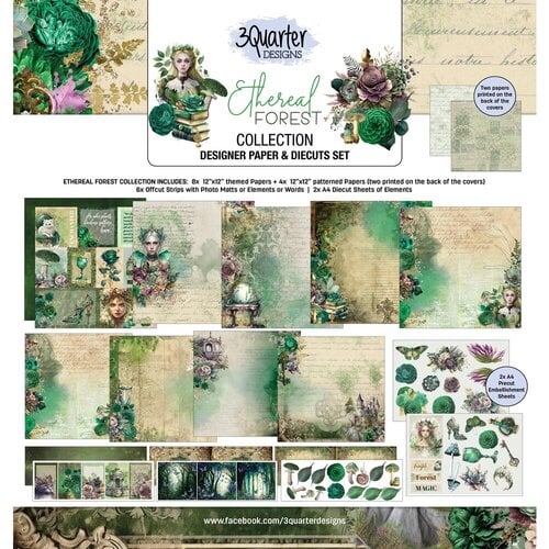 3Quarter Designs - Ethereal Forest Collection - 12 x 12 Paper Pack