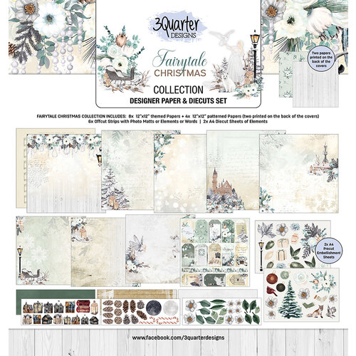 3Quarter Designs - Fairytale Christmas Collection - 12 x 12 Paper Pack