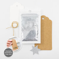 image of Couture Creations - Stacey Park - Silver Shimmer Microfine Glitter - Tag Project Kit