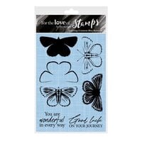 Hunkydory - For The Love Of Stamps - Clear Photopolymer Stamps - Layering Common Blue Butterfly