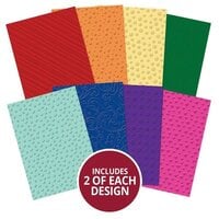 Hunkydory - A4 Paper Pad - Adorable Scorable Selection - Rainbow Brights Embossed