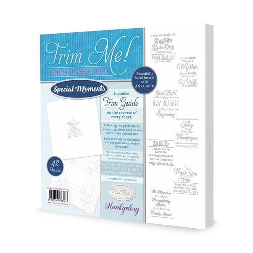 Hunkydory - Trim Me - Foiled Insert Pad - Special Moments Silver