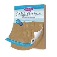 Hunkydory - Paper Pad - Perfect Verses - Foiled Kraft