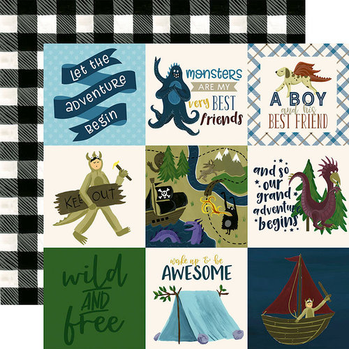 Echo Park - Adventure Awaits Collection - 12 x 12 Double Sided Paper - 4 x 4 Journaling Cards