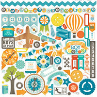 Echo Park - All About a Boy - 12 x 12 Cardstock Stickers - Elements