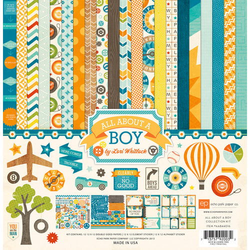 Echo Park - All About a Boy - 12 x 12 Collection Kit