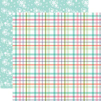 Echo Park - All About A Girl Collection - 12 x 12 Double Sided Paper - Playful Plaid