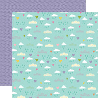 Echo Park - All About A Girl Collection - 12 x 12 Double Sided Paper - Heartfelt Sky