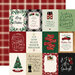 Echo Park - A Cozy Christmas Collection - 12 x 12 Double Sided Paper - 3 x 4 Journaling Cards