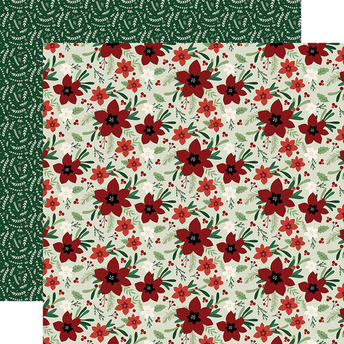 Echo Park - A Cozy Christmas Collection - 12 x 12 Double Sided Paper - Joyful Floral