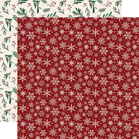 Echo Park - A Cozy Christmas Collection - 12 x 12 Double Sided Paper - Snowflakes