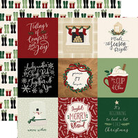 Echo Park - A Cozy Christmas Collection - 12 x 12 Double Sided Paper - 4 x 4 Journaling Cards