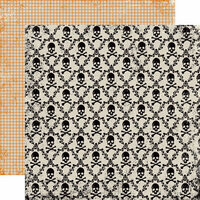 Echo Park - Apothecary Emporium Collection - Halloween - 12 x 12 Double Sided Paper - Skull and Bones