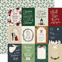Echo Park - Christmas - Away In A Manger Collection - 12 x 12 Double Sided Paper - 3 x 4 Journaling Cards