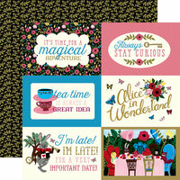 Echo Park - Alice in Wonderland Collection - 12 x 12 Double Sided Paper - 4 x 6 Journaling Cards