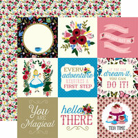 Echo Park - Alice in Wonderland Collection - 12 x 12 Double Sided Paper - 4 x 4 Journaling Cards