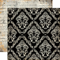 Echo Park - Arsenic and Lace Collection - 12 x 12 Double Sided Paper - Large Damask