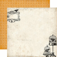 Echo Park - Arsenic and Lace Collection - 12 x 12 Double Sided Paper - Crow and Skull