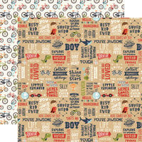Echo Park - All Boy Collection - 12 x 12 Double Sided Paper - That's My Boy