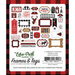 Echo Park - A Lumberjack Christmas Collection - Ephemera - Frames and Tags