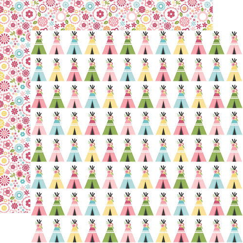 Echo Park - All Girl Collection - 12 x 12 Double Sided Paper - Teepee Trails