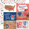 Echo Park - America Collection - 12 x 12 Double Sided Paper - 4 x 6 Journaling Cards
