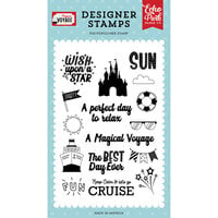 Echo Park - A Magical Voyage Collection - Clear Photopolymer Stamps - Let's Go Cruise