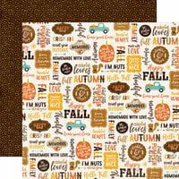 Echo Park - A Perfect Autumn Collection - 12 x 12 Double Sided Paper - Happy Harvest
