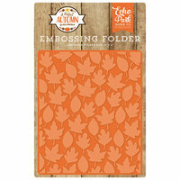 Echo Park - A Perfect Autumn Collection - Embossing Folder - Autumn Leaves