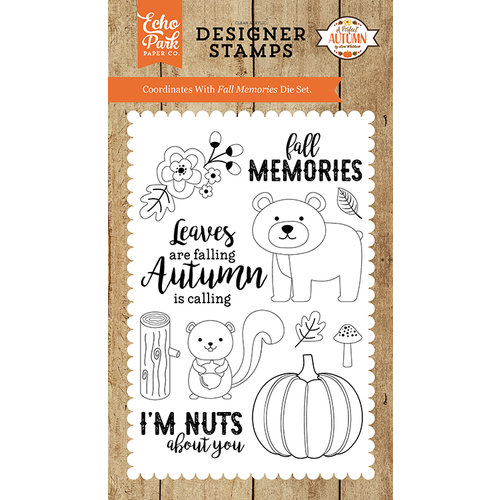 Echo Park - A Perfect Autumn Collection - Clear Acrylic Stamps - Fall Memories