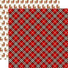 Echo Park - A Perfect Christmas Collection - 12 x 12 Double Sided Paper - Perfect Plaid