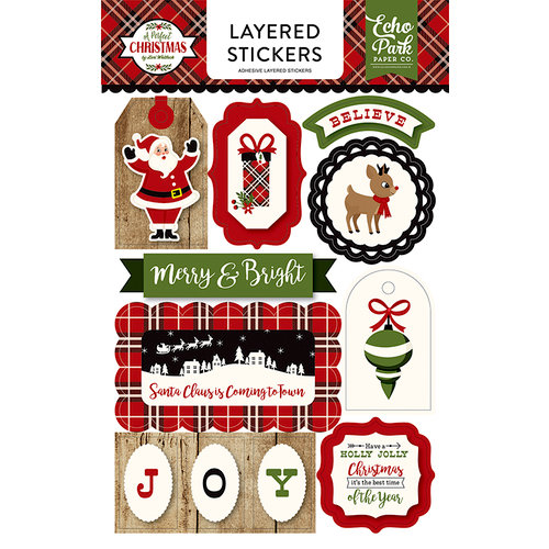 Echo Park - A Perfect Christmas Collection - Layered Cardstock Stickers