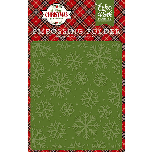 Echo Park - A Perfect Christmas Collection - Embossing Folder - Christmas Snowflakes