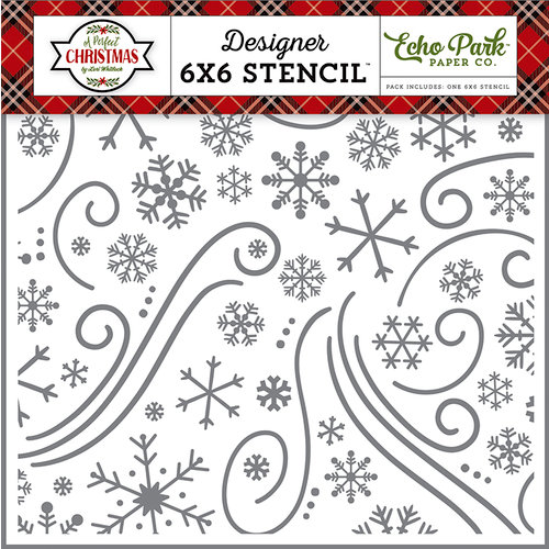 Echo Park - A Perfect Christmas Collection - 6 x 6 Stencil - Christmas Wonderland