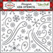 Echo Park - A Perfect Christmas Collection - 6 x 6 Stencil - Christmas Wonderland
