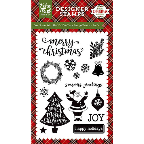 Echo Park - A Perfect Christmas Collection - Clear Photopolymer Stamps - We Wish You A Merry Christmas