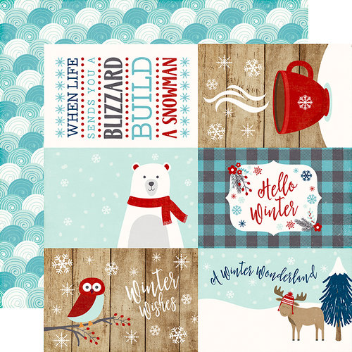 Echo Park - A Perfect Winter Collection - 12 x 12 Double Sided Paper - 4 x 6 Journaling Cards
